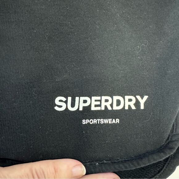 Superdry Women’s Black Sportswear Shorts - Size Large, Excellent Used Condition - Picture 2 of 11